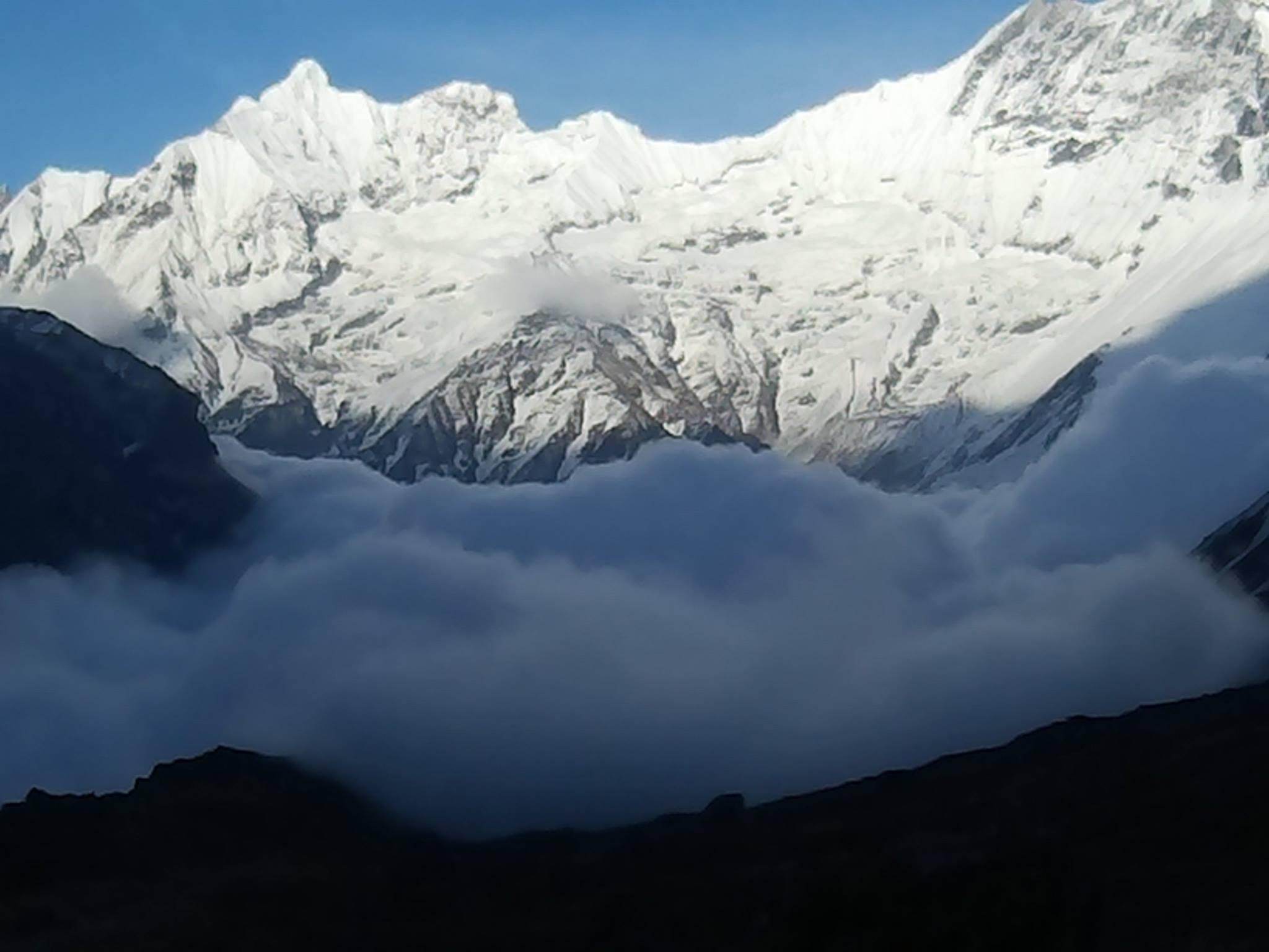 mountain with cloud