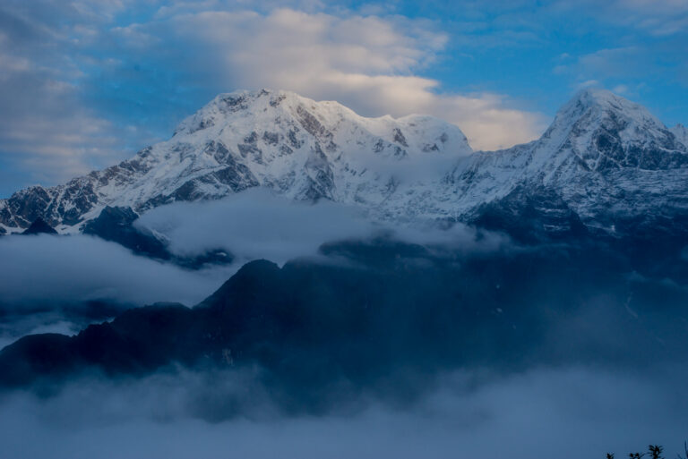 Annapurna trekking landscape on a Himalayan route in Nepal
