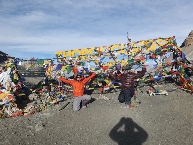 Thorong La Pass at 5,416m on the Annapurna Circuit