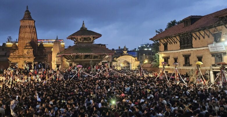 Gai Jatra celebration in Bhaktapur